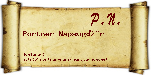 Portner Napsugár névjegykártya